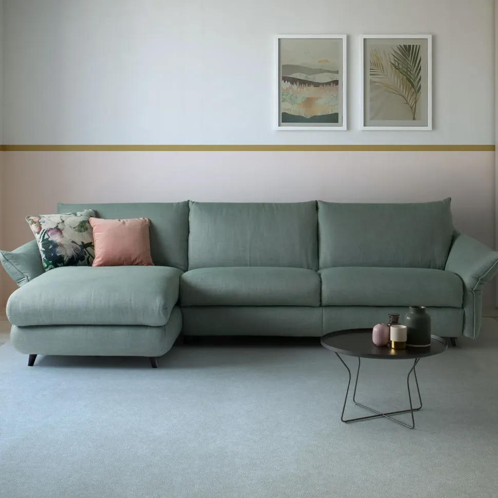 Divano Letto con penisola Dover outlet di Diotti.com a prezzo ribassato