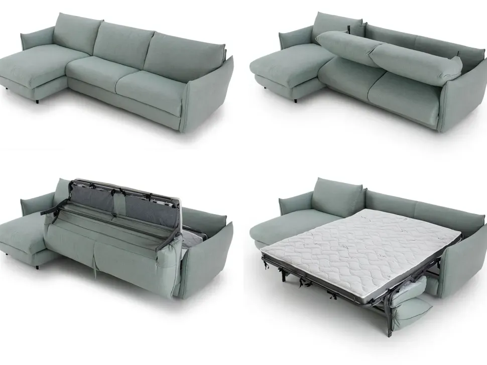 Divano Letto con penisola Dover outlet di Diotti.com a prezzo ribassato