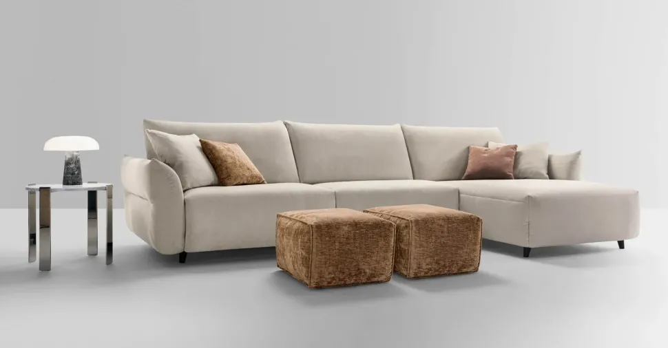 Divano Letto con penisola modello Elba di Rosini con forte sconto