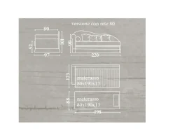 Divano letto Divano letto completo di materassi  e coperte Md work in Tessuto a 2670€