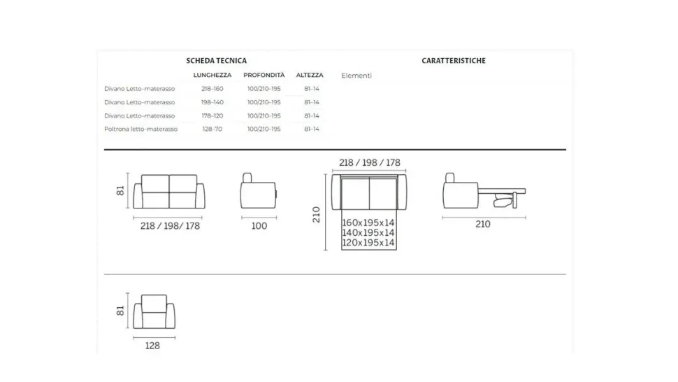 Divano letto Dodo di Divanidea a prezzo scontato