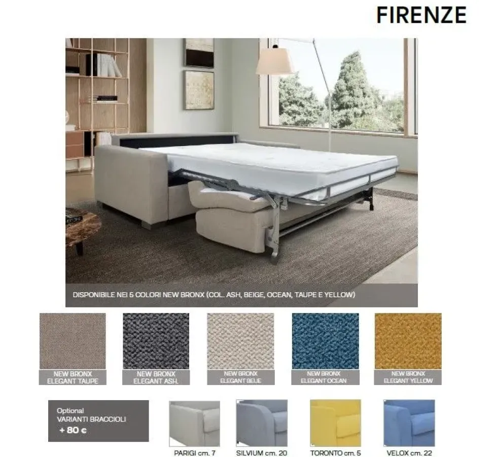 Divano letto Firenze Sofangel: con uno SCONTO ESCLUSIVO del 50%