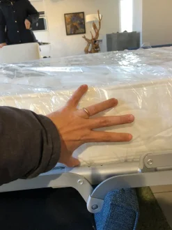 Divano letto in Tessuto Divano letto con materasso alto 20cm Artigianale