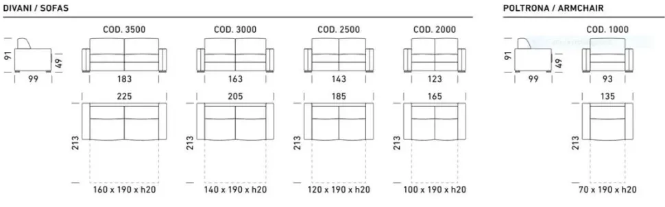 Divano letto June Dienne salotti ad un prezzo imperdibile