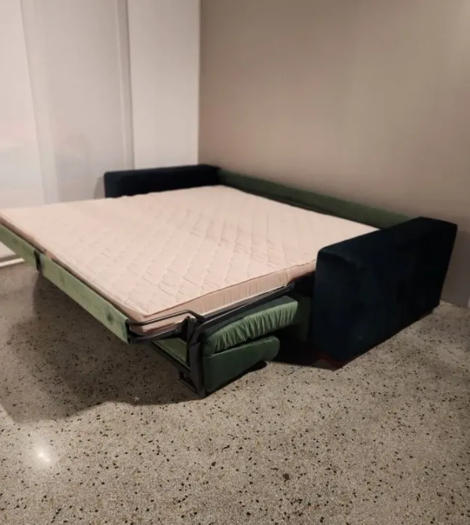 Divano letto maxi 180 x 200 materasso tessuto in misto piuma Md work a prezzo scontato