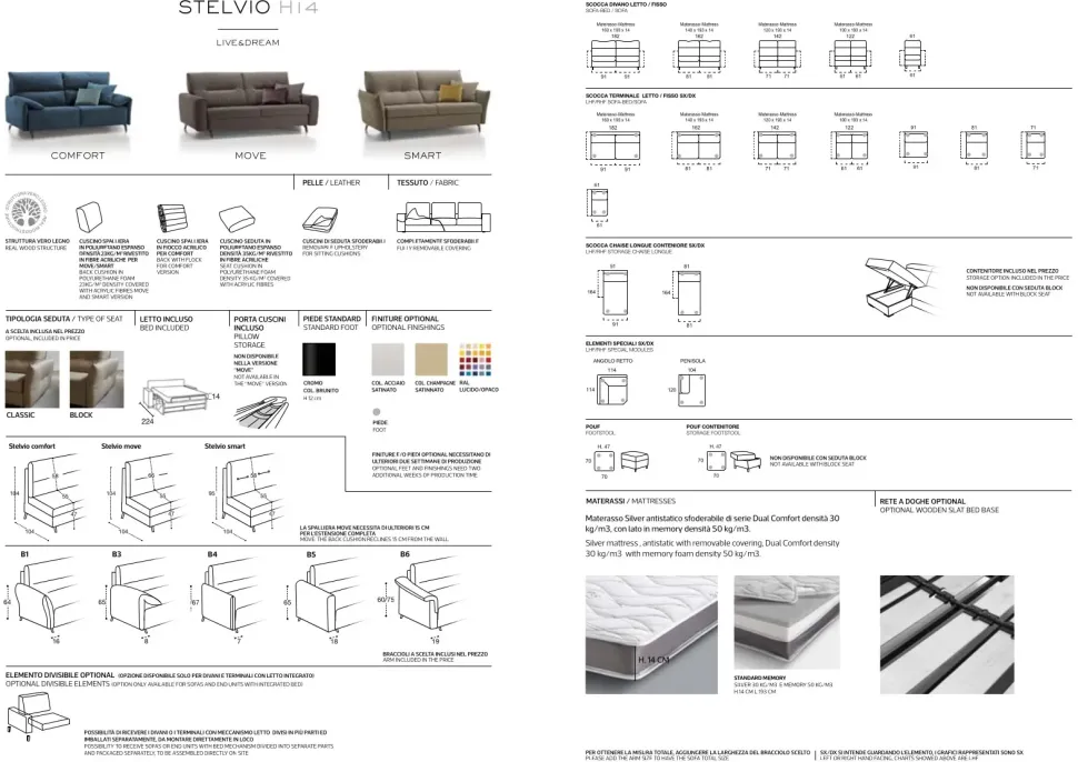 Divano Letto modello Stelvio di Rosini in offerta
