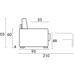 Divano letto Modern comfort Vis comoda a prezzo scontato