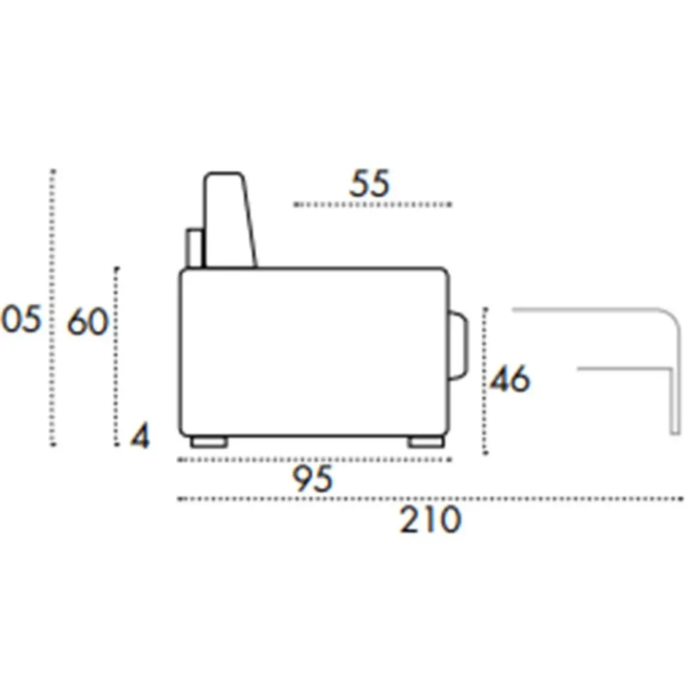 Divano letto Modern comfort Vis comoda a prezzo scontato