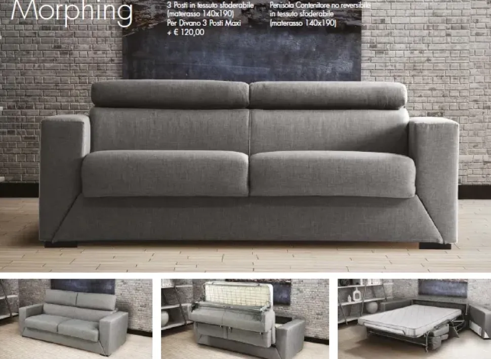 Divano letto Morphing Artigianale a prezzo ribassato
