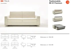 Divano letto Tessuto Bk Salotti a prezzo scontato!