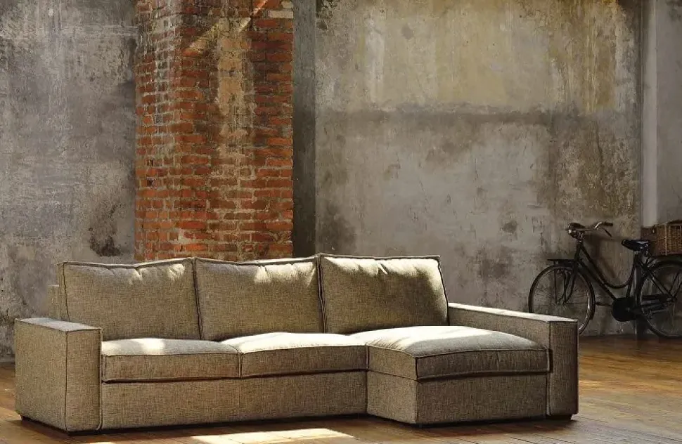 Divano letto tessuto in misto piuma Md work a prezzo scontato