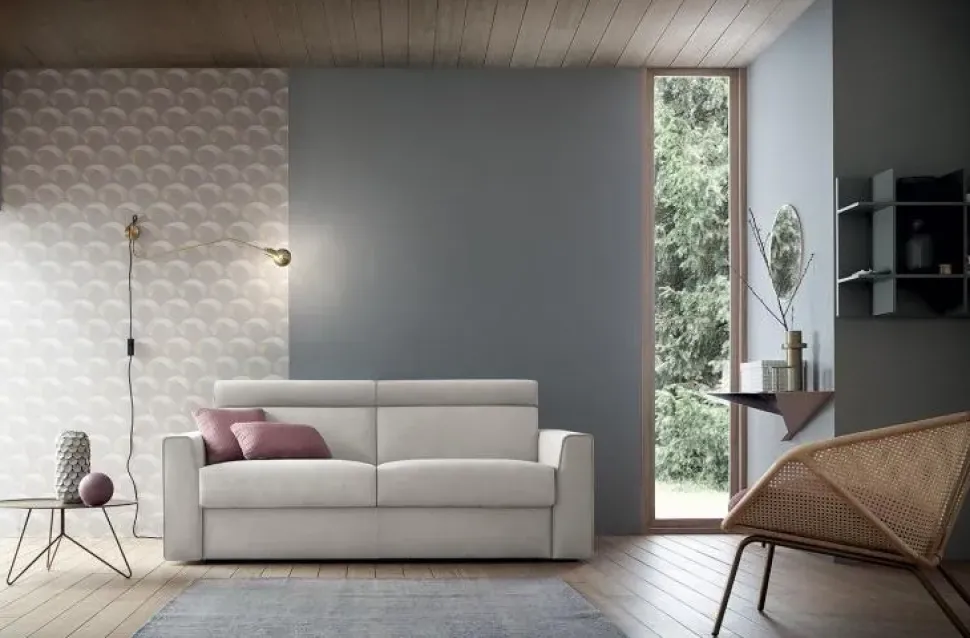 Divano letto tessuto in poliuretano Felis in Offerta Outlet