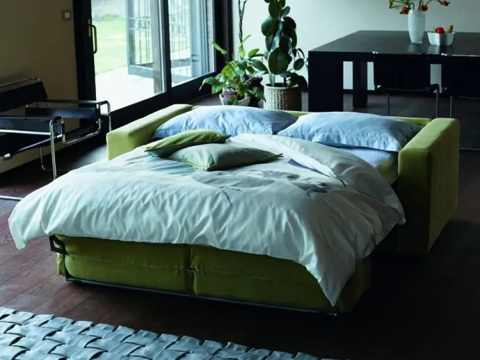 Divano letto tessuto in poliuretano Hopplà in Offerta Outlet