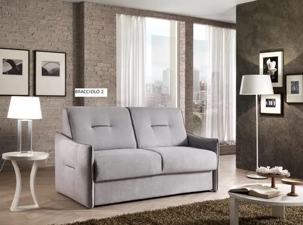 Divano letto tessuto in poliuretano Hopplà in Offerta Outlet