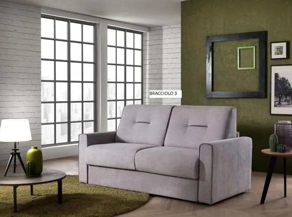 Divano letto tessuto in poliuretano Hopplà in Offerta Outlet