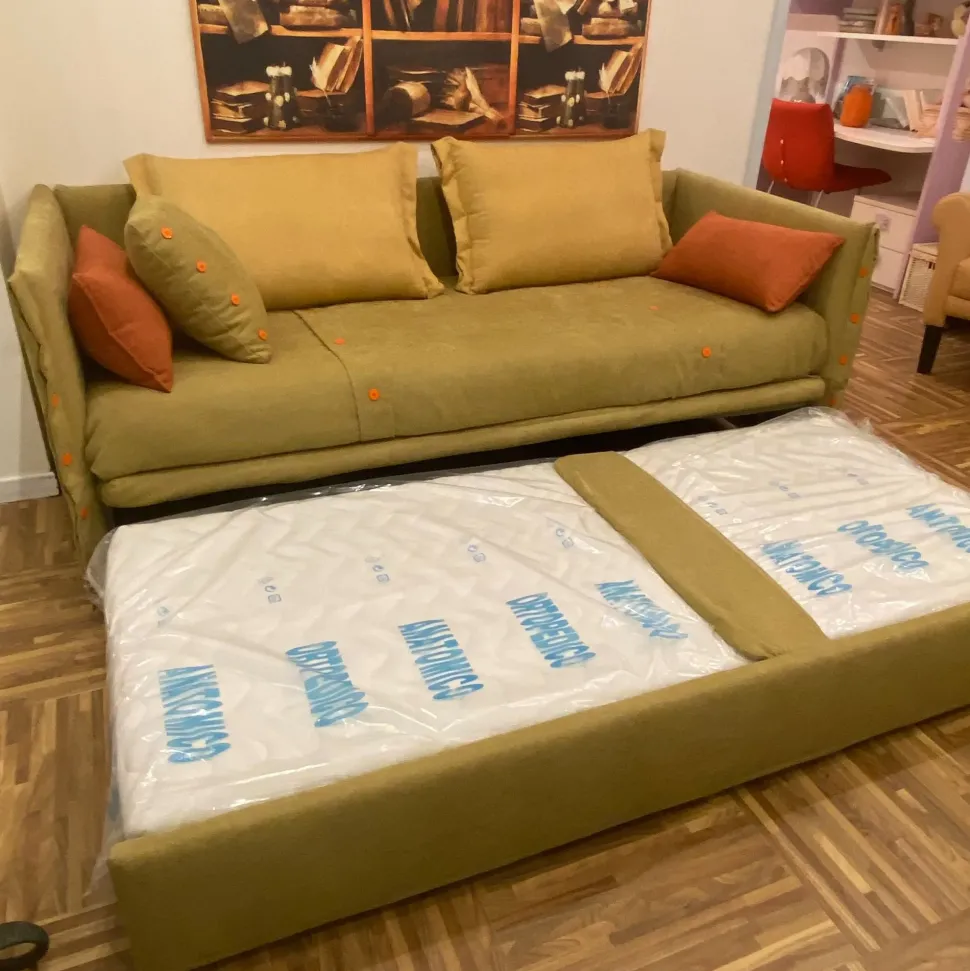 Divano letto tessuto in poliuretano Dienne salotti a prezzo Outlet