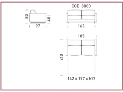 Divano letto Tokyo Dienne salotti ad un prezzo vantaggioso