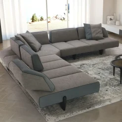 Divano Leyton outlet tessuto in poliuretano Diotti.com a prezzo Outlet