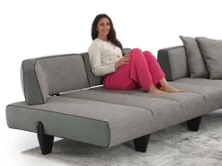 Divano Leyton outlet tessuto in poliuretano Diotti.com a prezzo Outlet