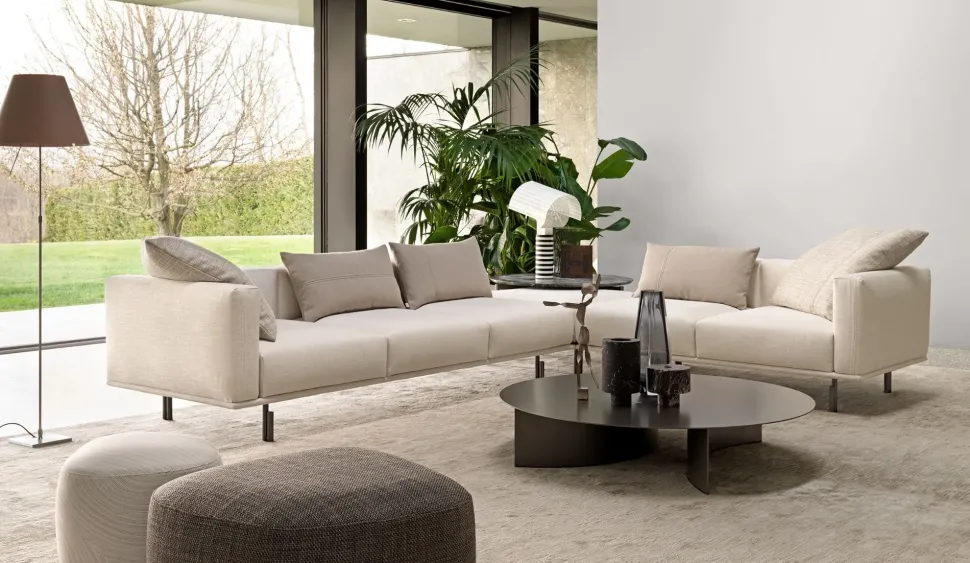 Divano Lineare a 3 posti Binario di Flou: prezzo su richiesta