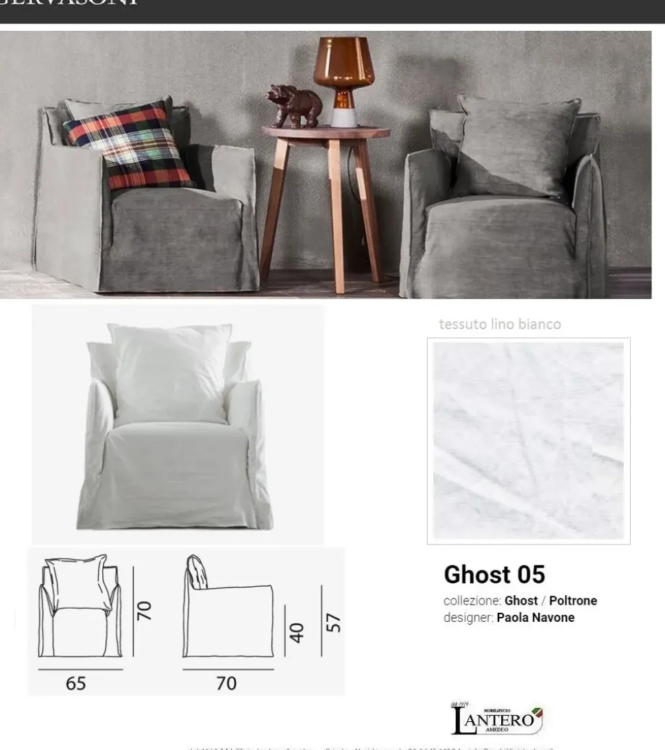 Divano Lineare Ghost divano e poltrone gervasoni di Gervasoni a prezzo ribassato
