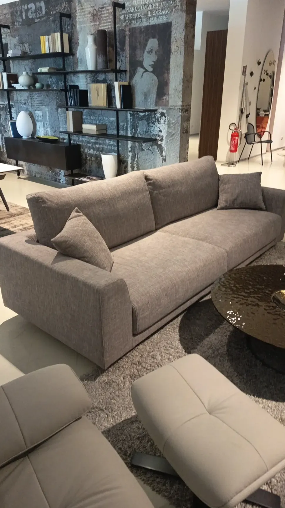 Divano Lineare in Tessuto sfoderabile Norman di Doimo salotti