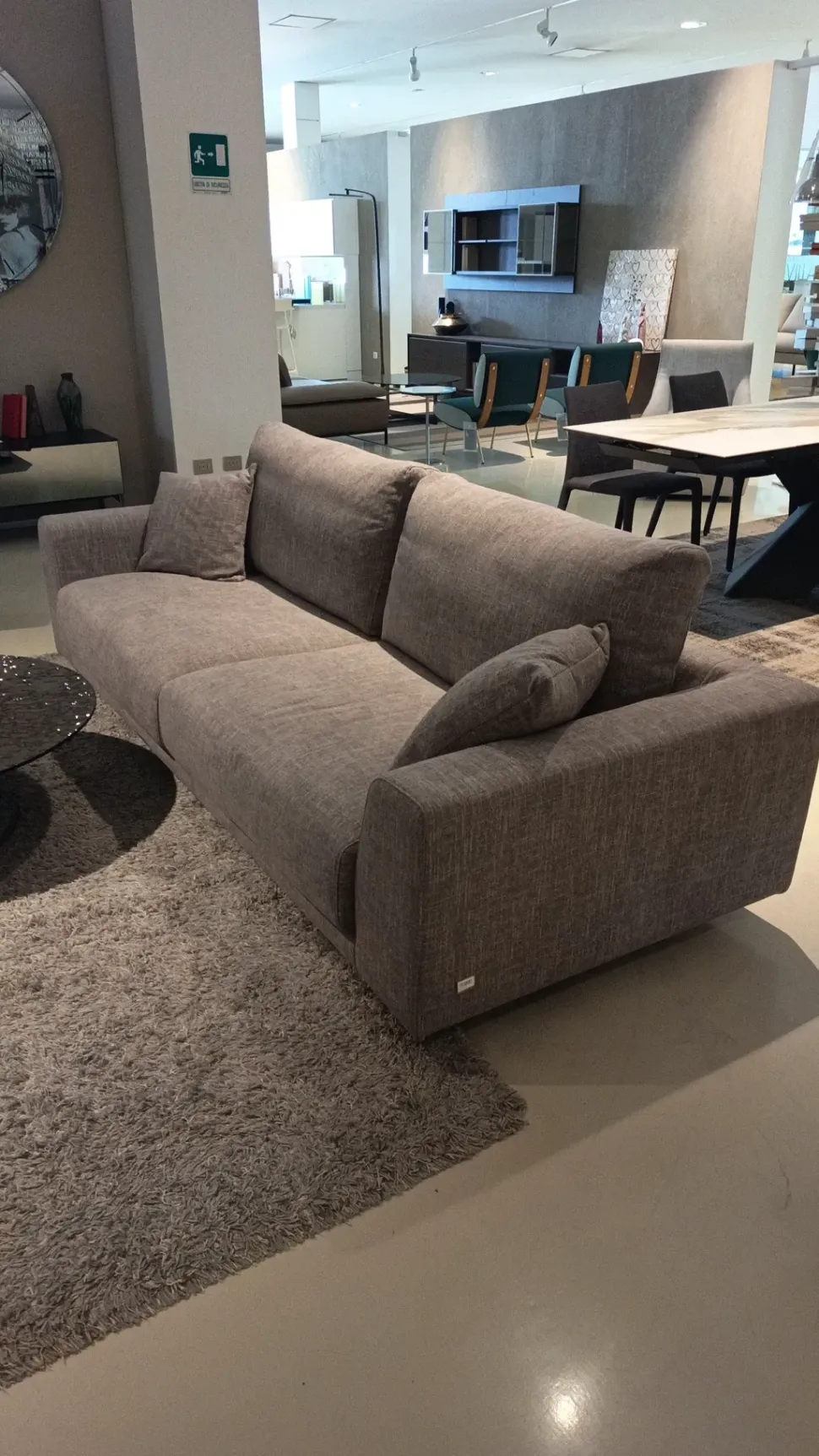 Divano Lineare in Tessuto sfoderabile Norman di Doimo salotti