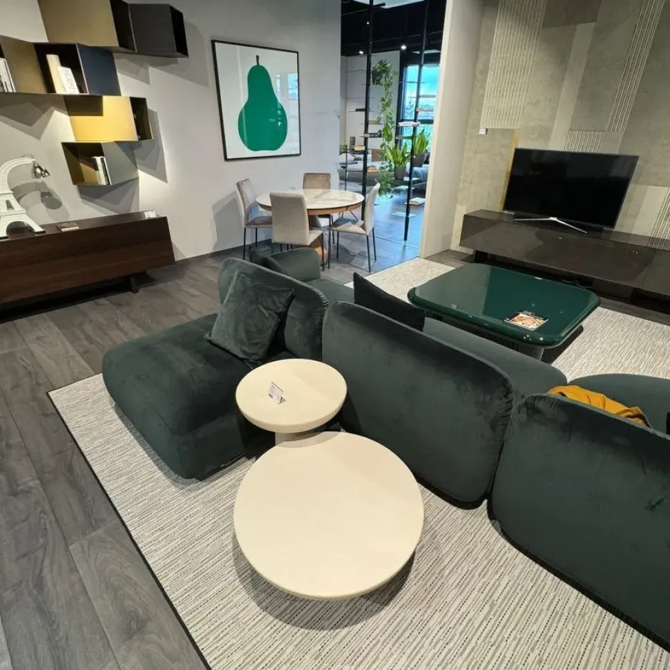 Divano Lineare in Tessuto non sfoderabile Ginza di Calligaris