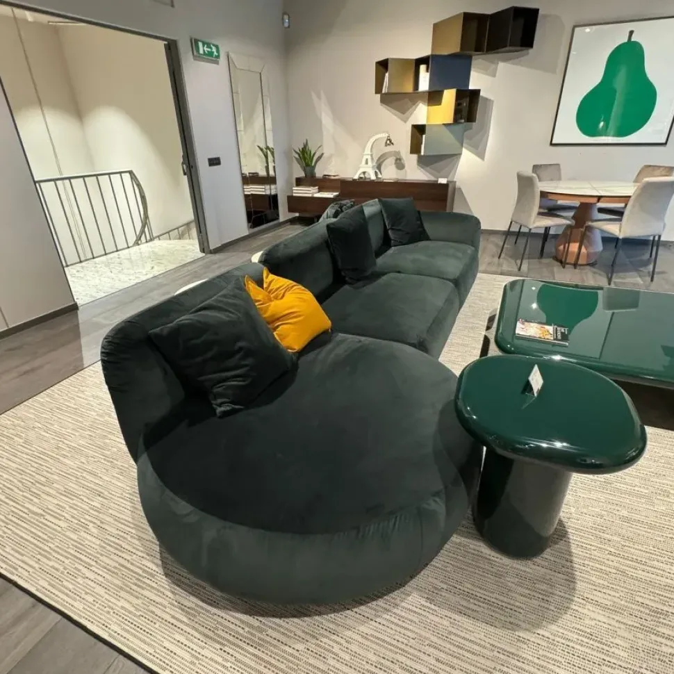 Divano Lineare in Tessuto non sfoderabile Ginza di Calligaris