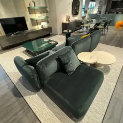 Divano Lineare in Tessuto non sfoderabile Ginza di Calligaris