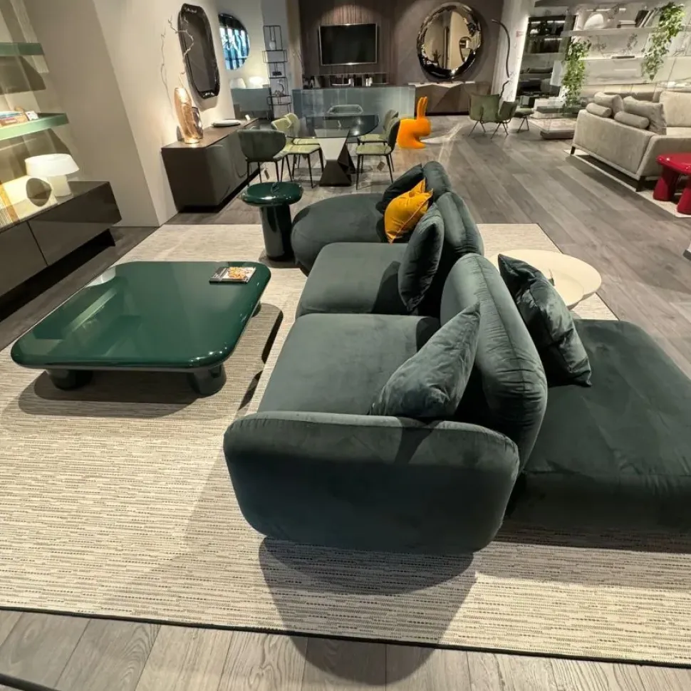 Divano Lineare in Tessuto non sfoderabile Ginza di Calligaris