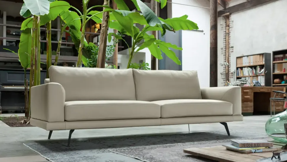 Divano Lineare tessuto modello Philip 77|92 di Doimo salotti