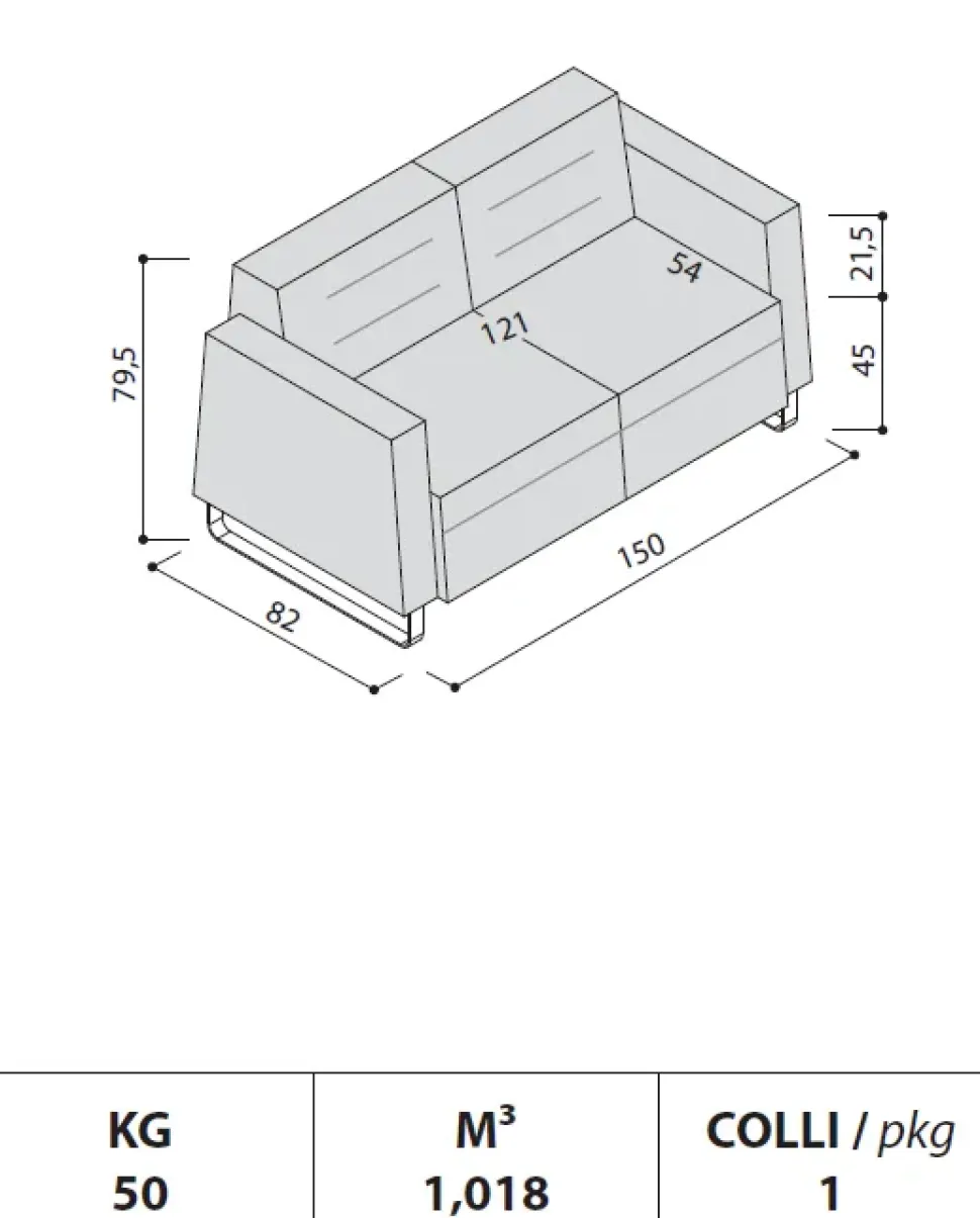 Divano Lineare Trend Las mobili in Offerta Outlet a 1259€