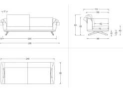 Divano Lineare Wing * Twils a 5060 Euro