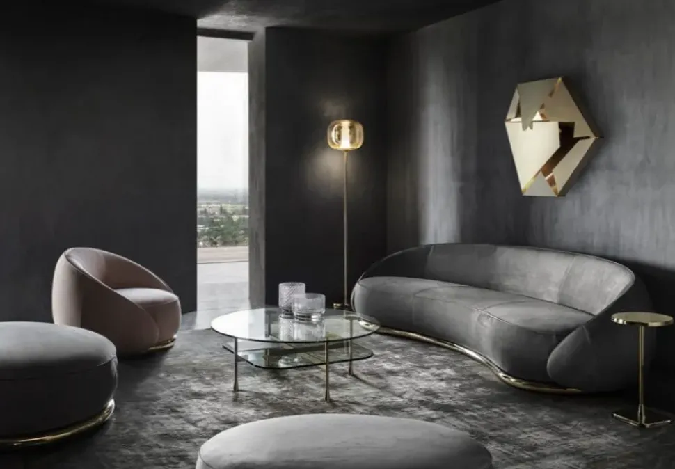 Divano Luxury sofa nabuk ottone Md work in offerta