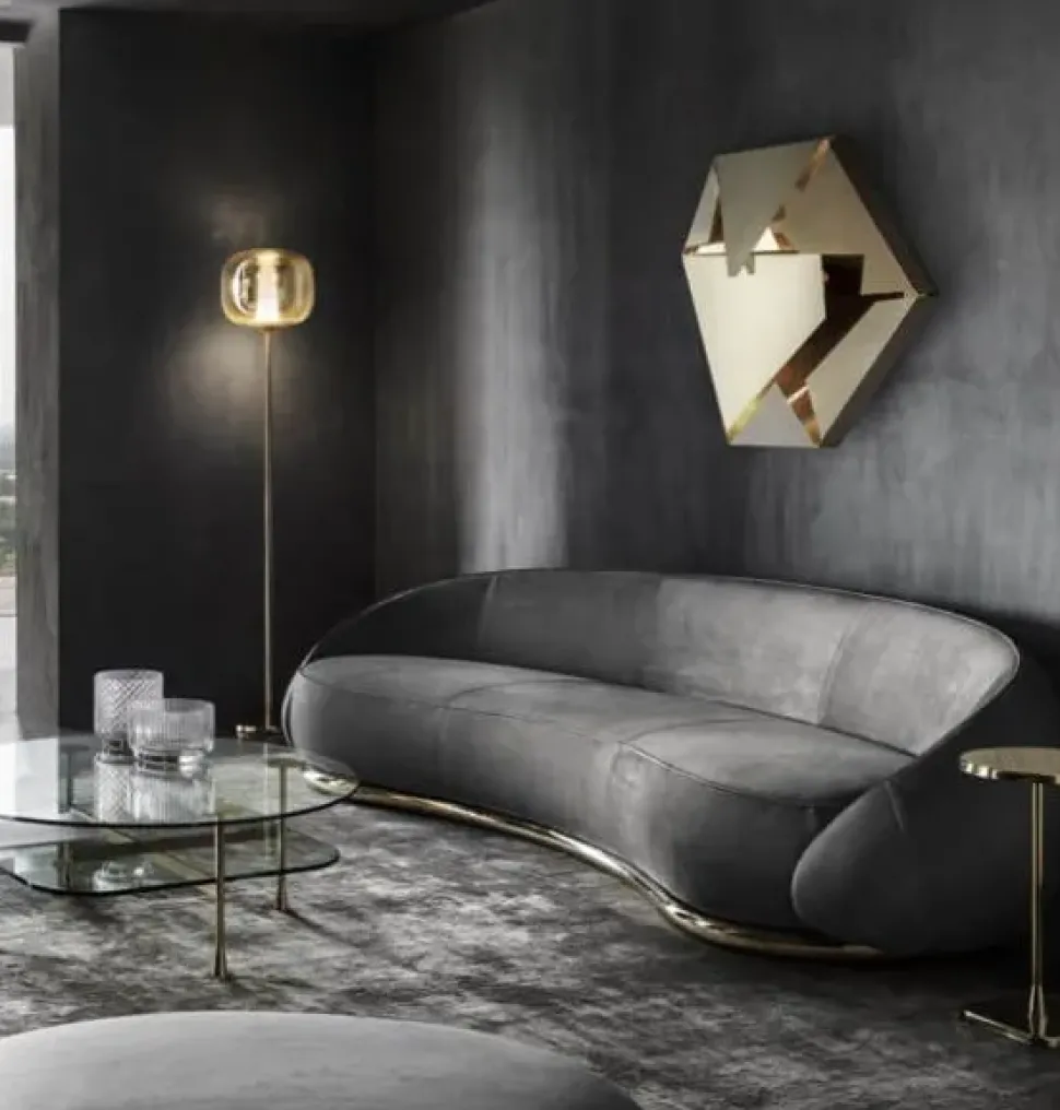 Divano Luxury sofa nabuk ottone Md work in offerta