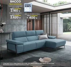 Divano moderno tessuto Bacco di Sofangel con sconto del - 50%