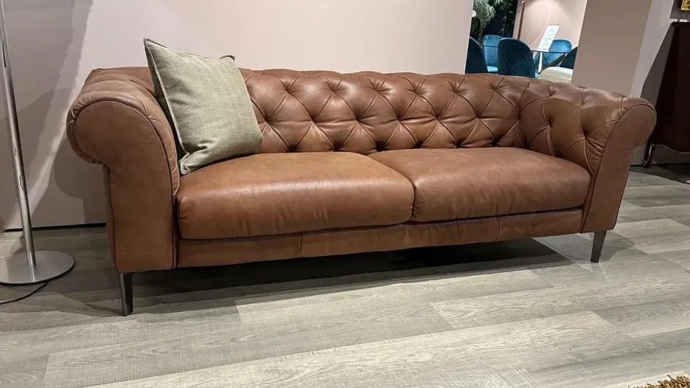 Divano Morfeo in Pelle non sfoderabile di Natuzzi scontato 59%