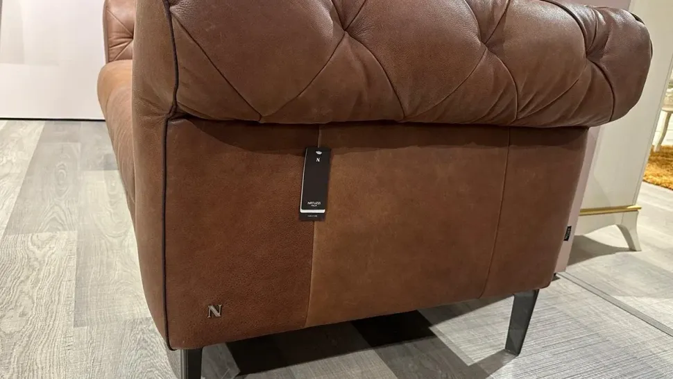 Divano Morfeo in Pelle non sfoderabile di Natuzzi scontato 59%