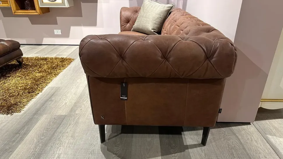 Divano Morfeo in Pelle non sfoderabile di Natuzzi scontato 59%