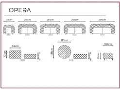 Divano Opera in Tessuto non sfoderabile di Franco ferri scontato 70%