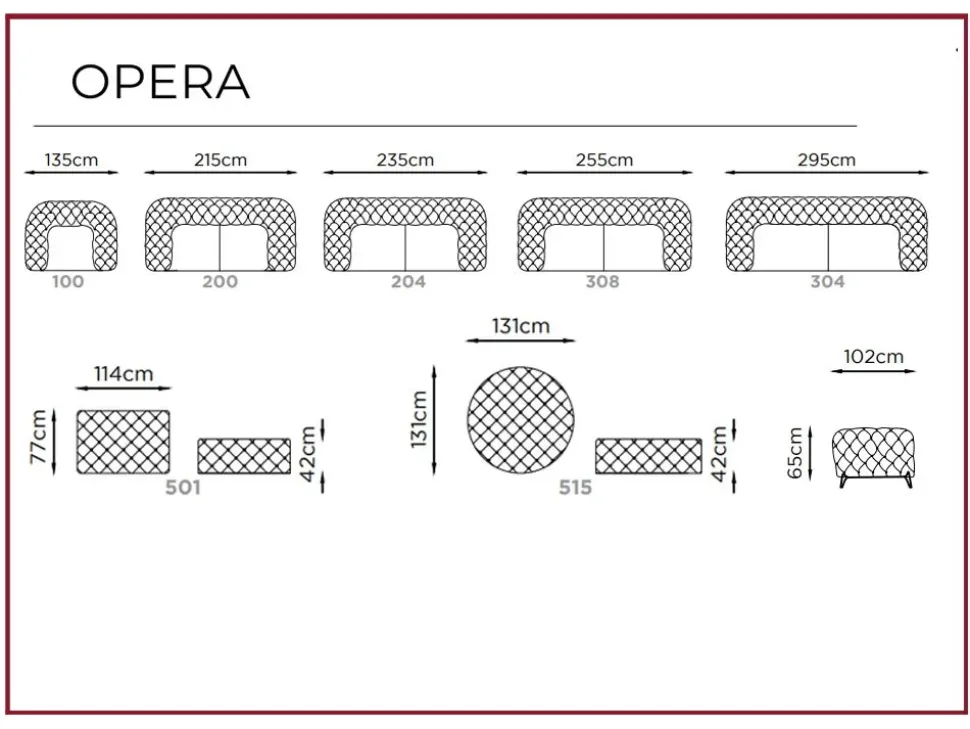 Divano Opera in Tessuto non sfoderabile di Franco ferri scontato 70%