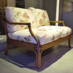 Divano Ortensia tessuto in misto piuma Artigianale in Offerta Outlet