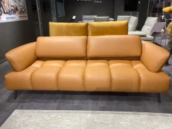 Divano pelle in poliuretano Franco ferri in Offerta Outlet