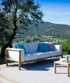 Divano per l'esterno Divano teak cinghiato luxury a marchio Md work a prezzo scontato