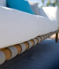 Divano per l'esterno Divano teak cinghiato luxury a marchio Md work a prezzo scontato