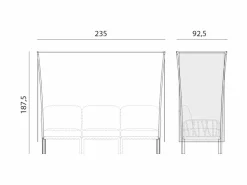 Divano per l'esterno Divano komodo ombra 3 a marchio Nardi a prezzo scontato