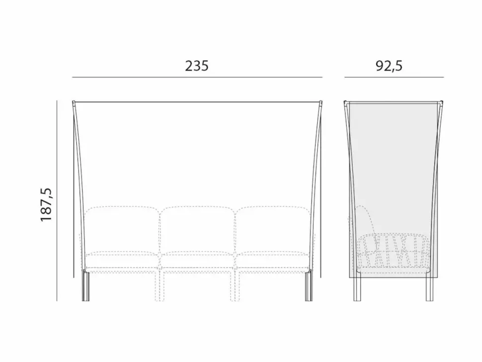 Divano per l'esterno Divano komodo ombra 3 a marchio Nardi a prezzo scontato