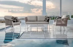 Divano per l'esterno Md work modello Set lak bianco/beige SCONTATO