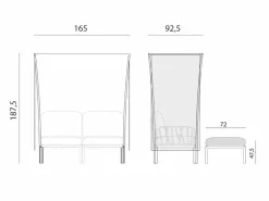 Divano per l'esterno Nardi modello Divano komodo ombra 2 SCONTATO